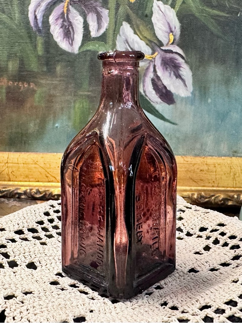 Vintage Wheaton Chief Wahoo’s Electric Tonic Purple Medicine Bottle